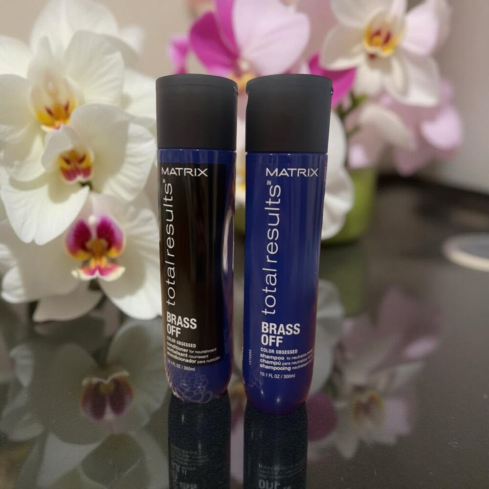 Matrix Brass Off Brunettes Violet Shampoo &Conditioner 10.1 oz